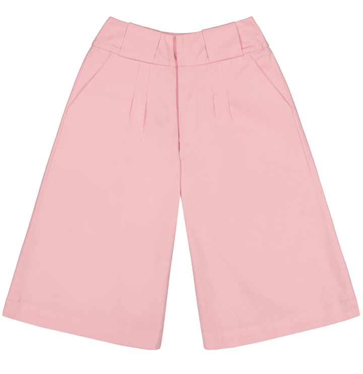 Palazzo Trousers in Stratton Pink Solid Organic Cotton Twill - STEF MOUCHIE
