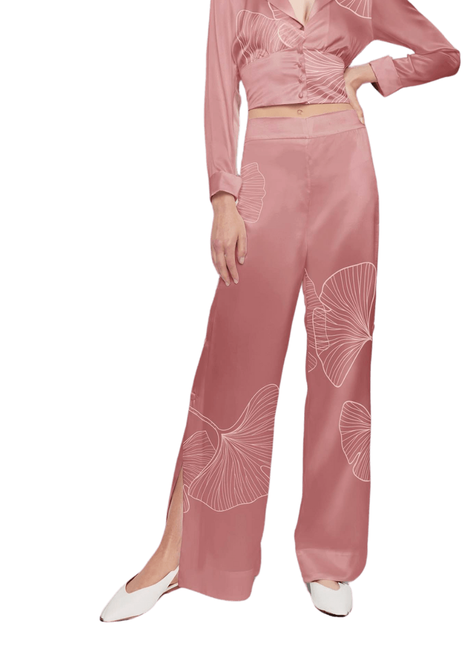 Venice Pink Ginkgo Silk Palazzo: Venetian Romance in Silk – STEF