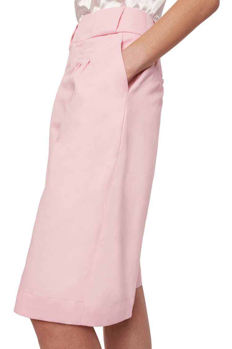 Palazzo Trousers in Stratton Pink Solid Organic Cotton Twill - STEF MOUCHIE