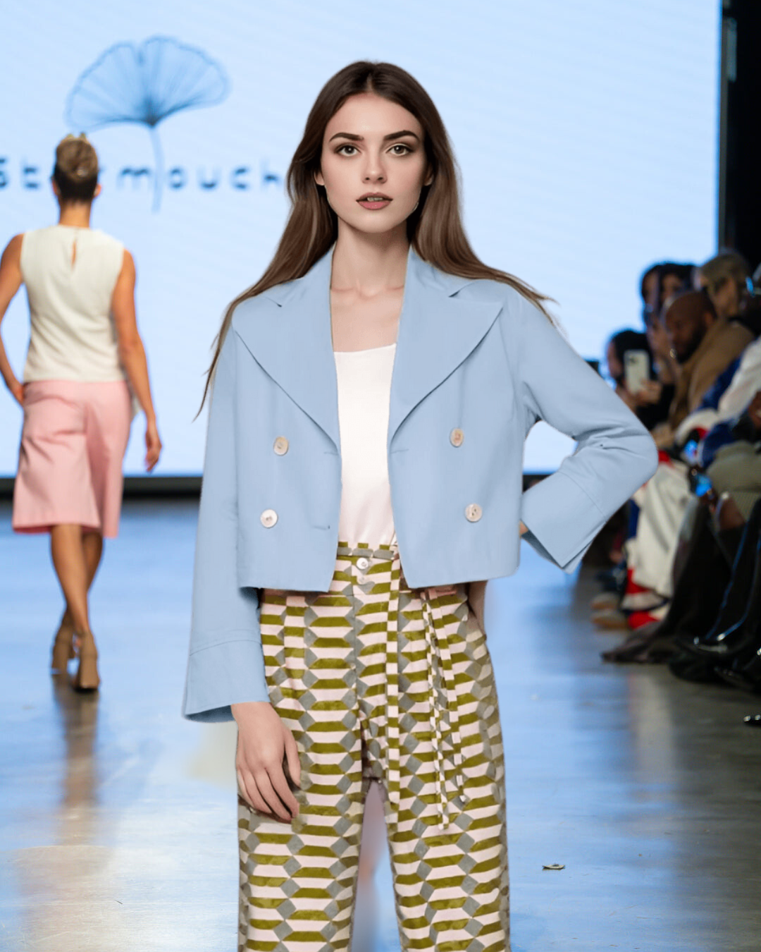 Frosted Sky Cropped Blazer