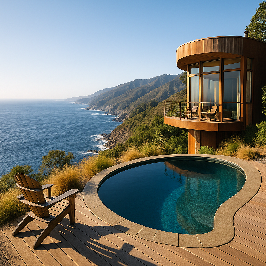 THIS CLIFFSIDE ESCAPE HAS NO LOBBY, BUT ALL THE LUXURY