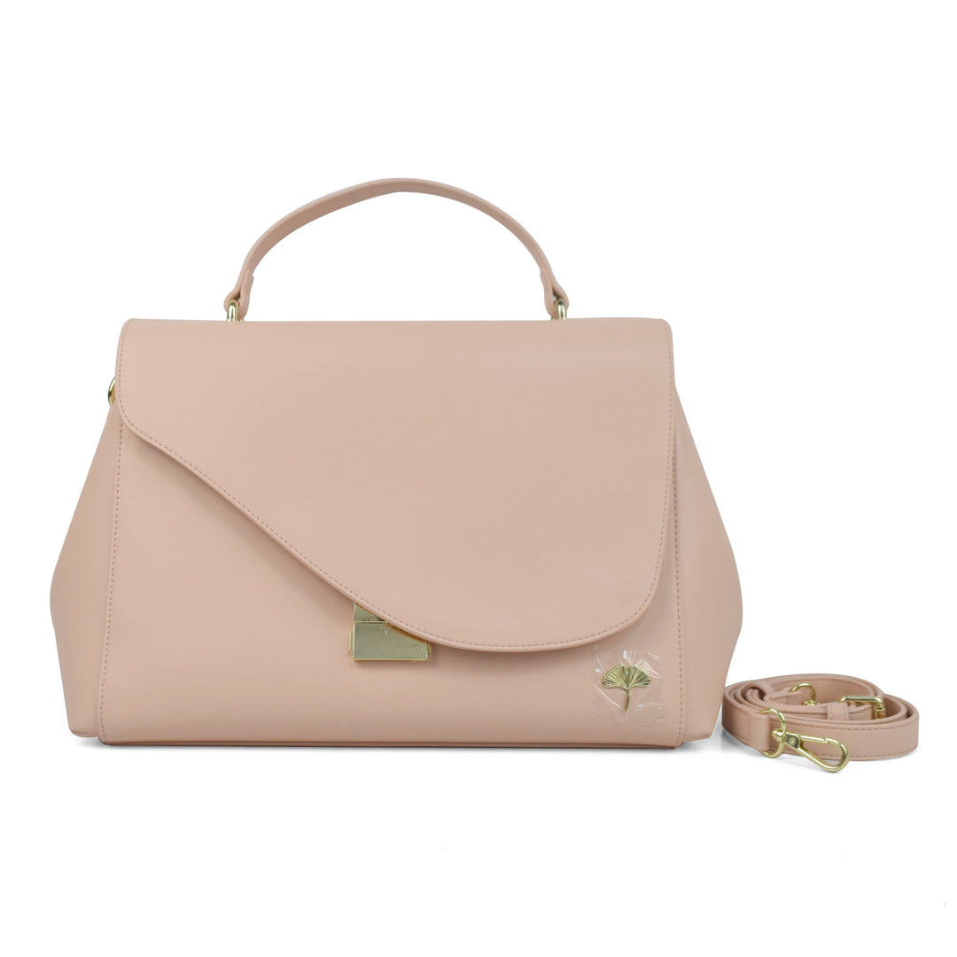 The Pink Leather Handbag with a Modern Twist - STEF MOUCHIE
