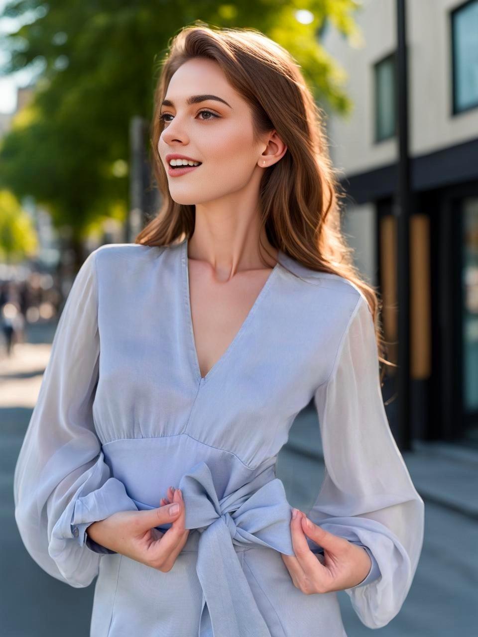 Celestial Drift Wrap Dress