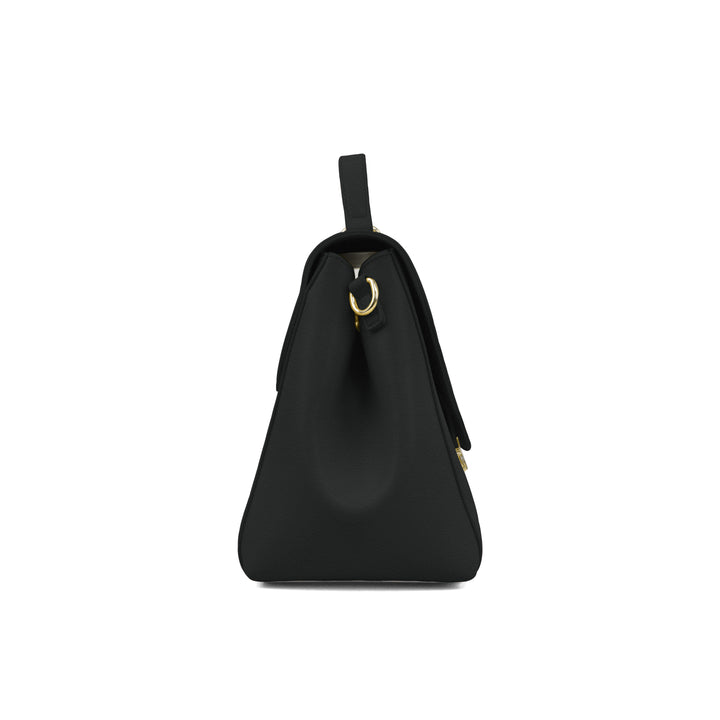 The Black Leather Handbag with a Modern Twist - STEF MOUCHIE