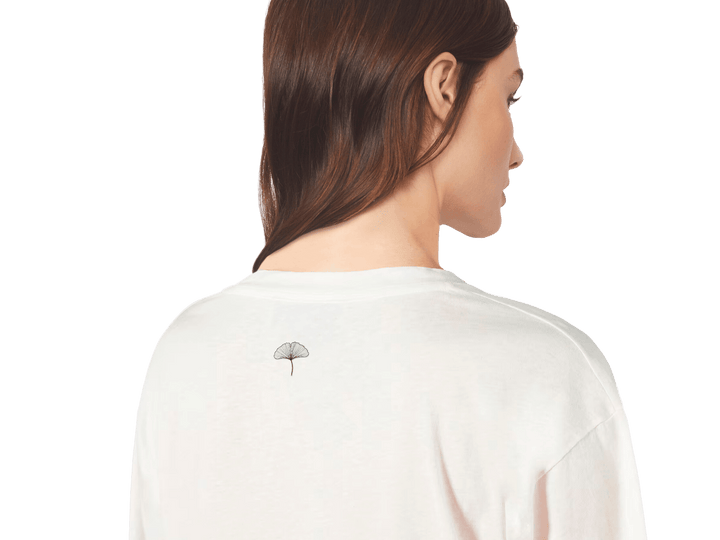 Relaxed T-Shirt with Stef Logo and Embroidered Flower in Cotton - STEF MOUCHIE